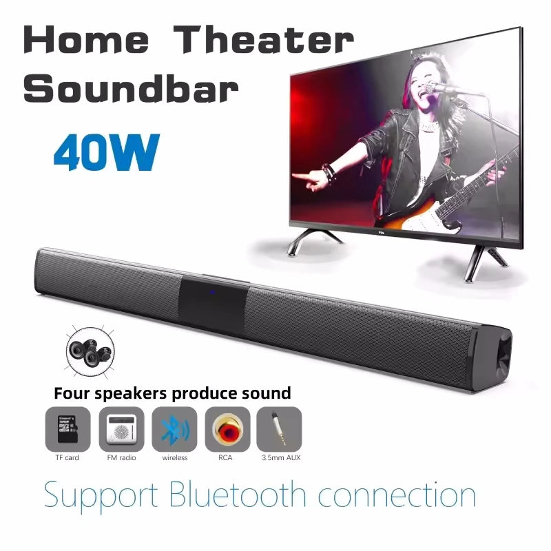 Soundbar For TV Subwoofer Bluetooth Speaker Sound Bar Box Music Wireless Radio FM Caixa De Som Big Bocina Bass Blootooth Coluna